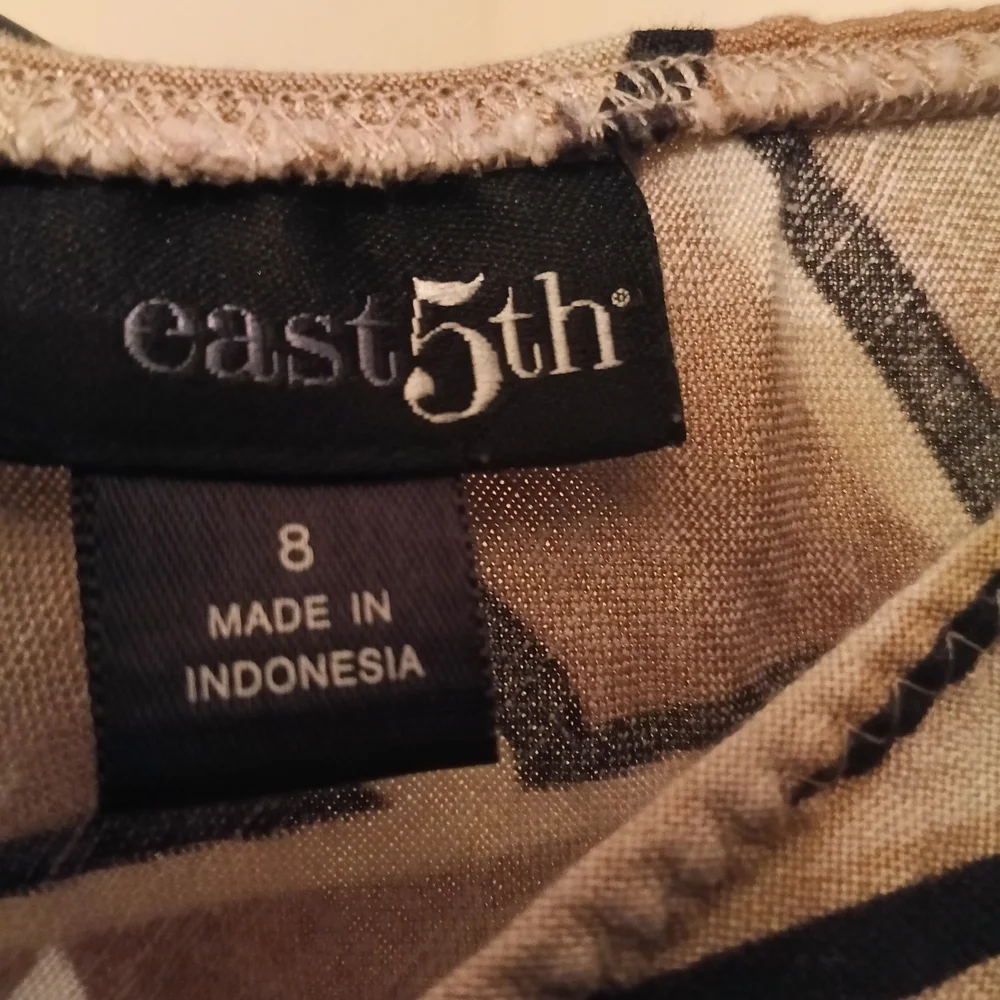 East 5th Skirt Women 8 Brown & White Leaf Pattern A-Line Bohemian Versatile VTG